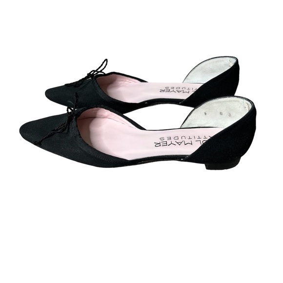 Paul Mayer Attitudes Black Pointed Toe D’Orsay Flats 8 - Picture 5 of 10